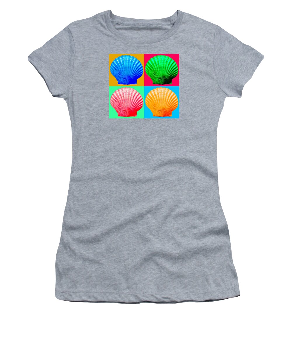 Sea Women's T-Shirt featuring the photograph Four Sea Shells by WAZgriffin Digital