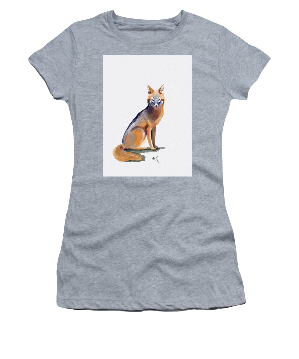 Fox Women's T-Shirt featuring the digital art Fox by Norman Klein