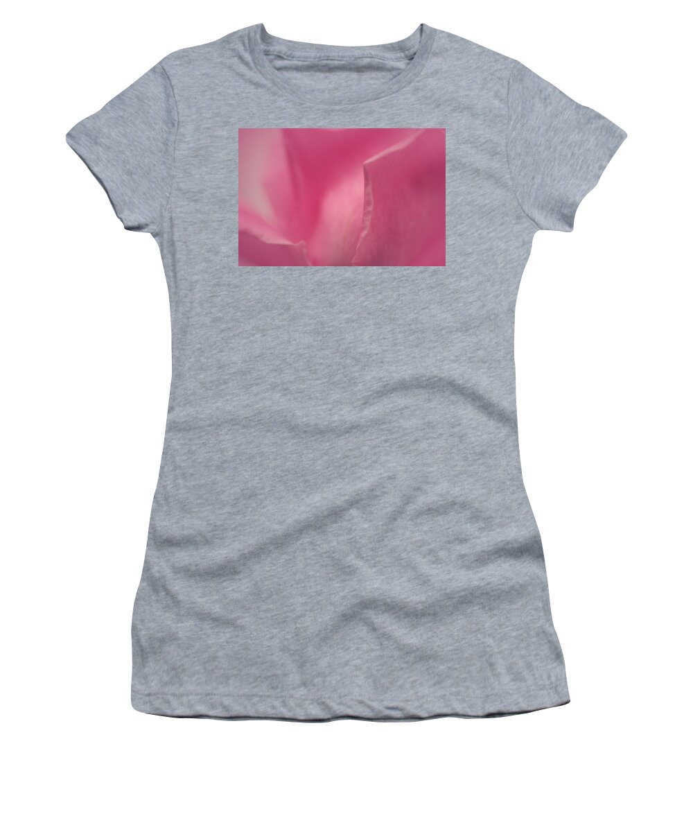  Women's T-Shirt featuring the photograph Frail Pink Rose by The Art Of Marilyn Ridoutt-Greene