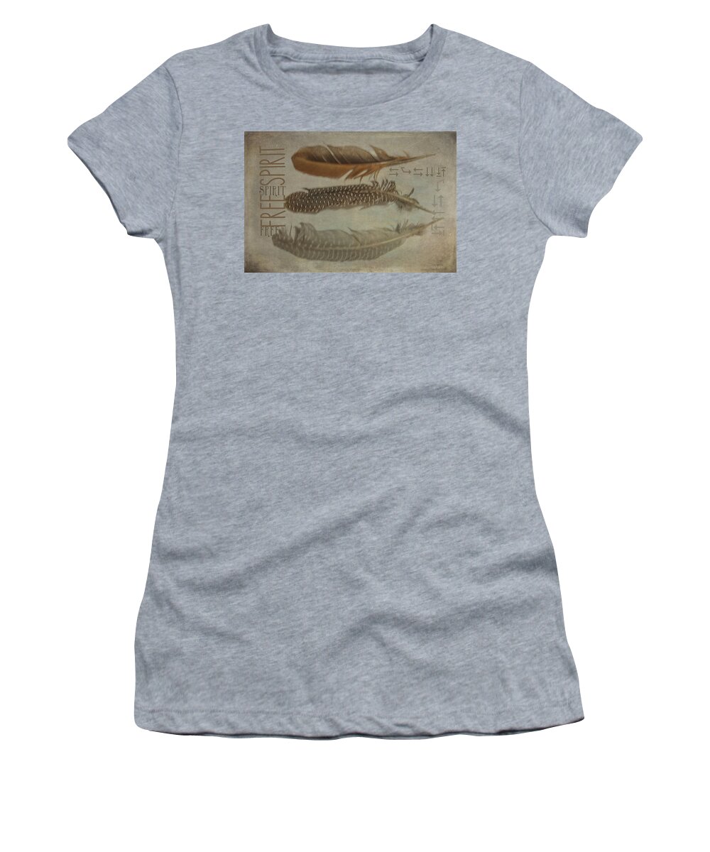 Feathers Women's T-Shirt featuring the photograph Free Spirit by Toni Hopper