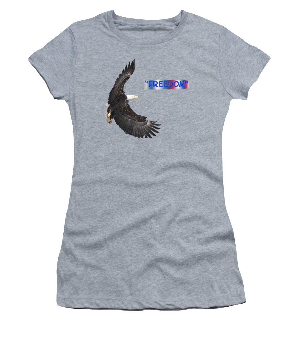 American Bald Eagle Women's T-Shirt featuring the photograph Freedom by Thomas Young
