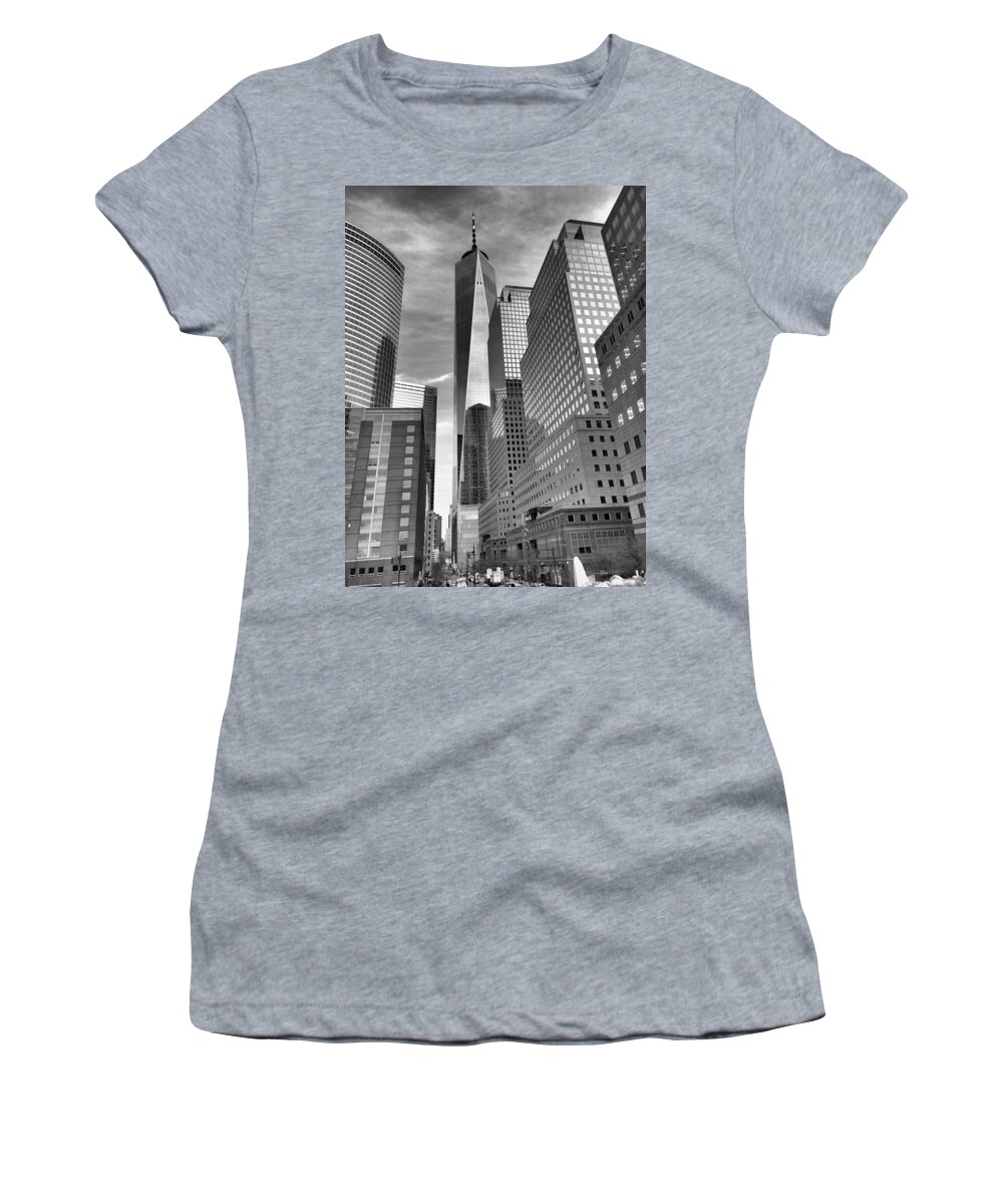 Freedom Tower Women's T-Shirt featuring the photograph Freedom Tower by Joan Reese