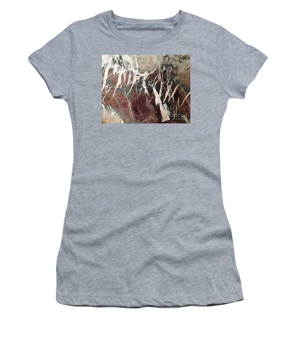 Marble Women's T-Shirt featuring the photograph French marble by Therese Alcorn