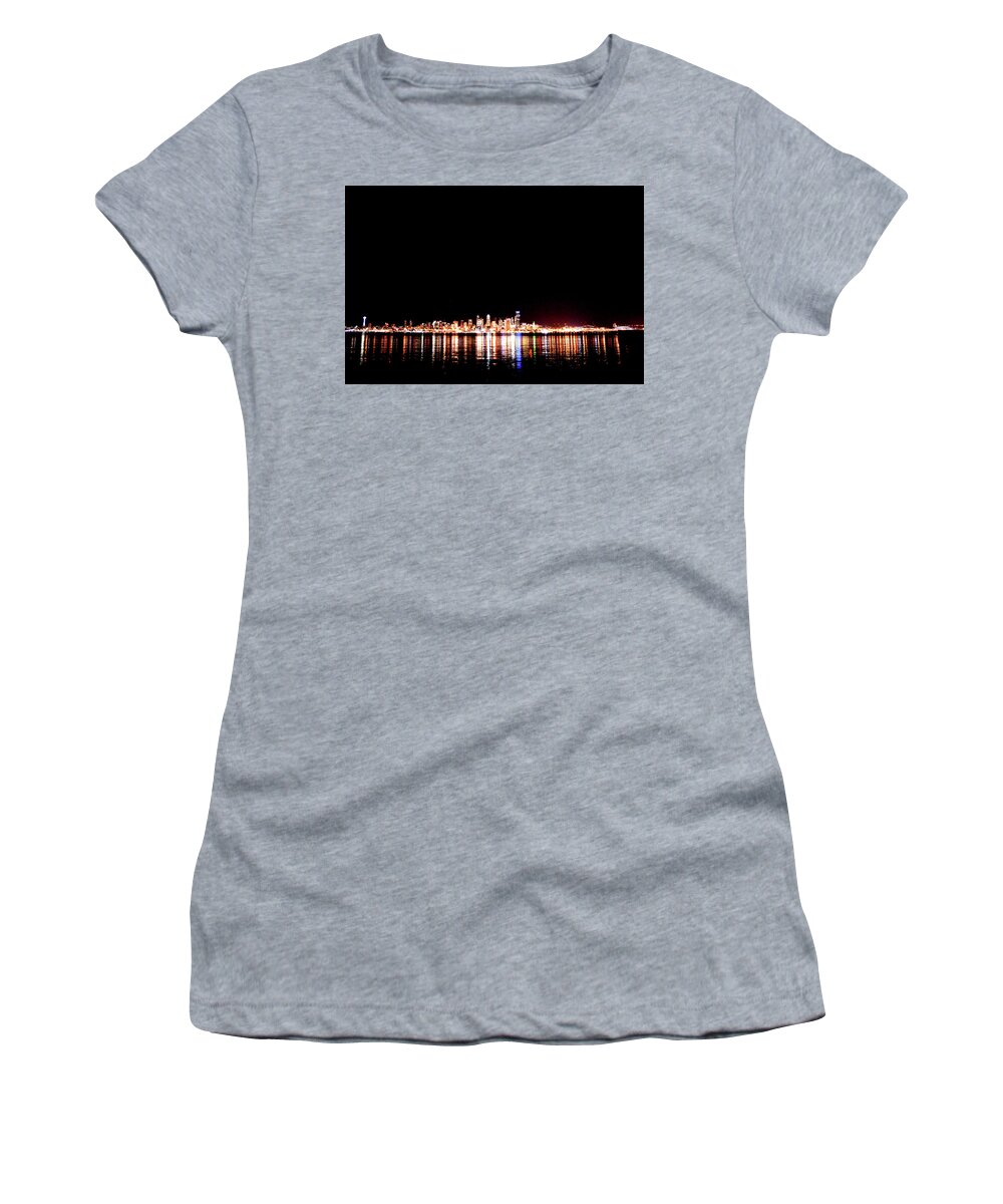  Women's T-Shirt featuring the photograph From Alki -Wide by Brian O'Kelly