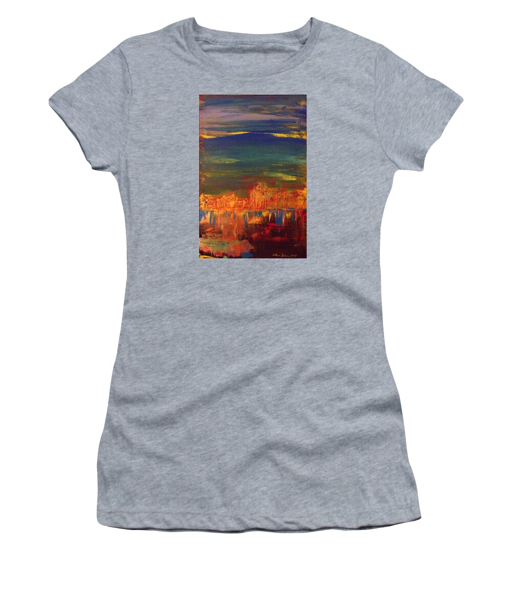  Women's T-Shirt featuring the painting From Schuylkill by Lilliana Didovic