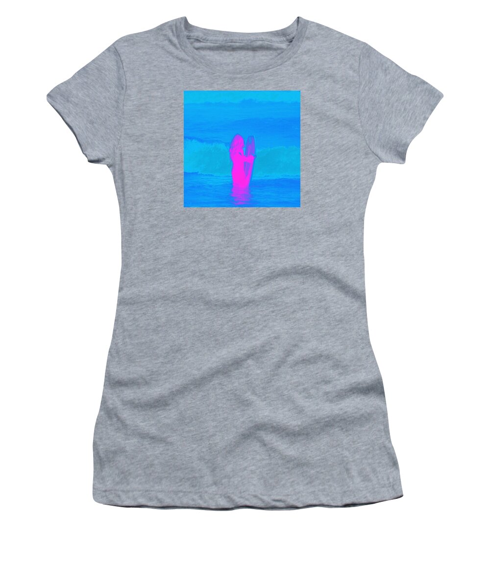 Kids Women's T-Shirt featuring the photograph Frothing Neon #1 by Leah McPhail