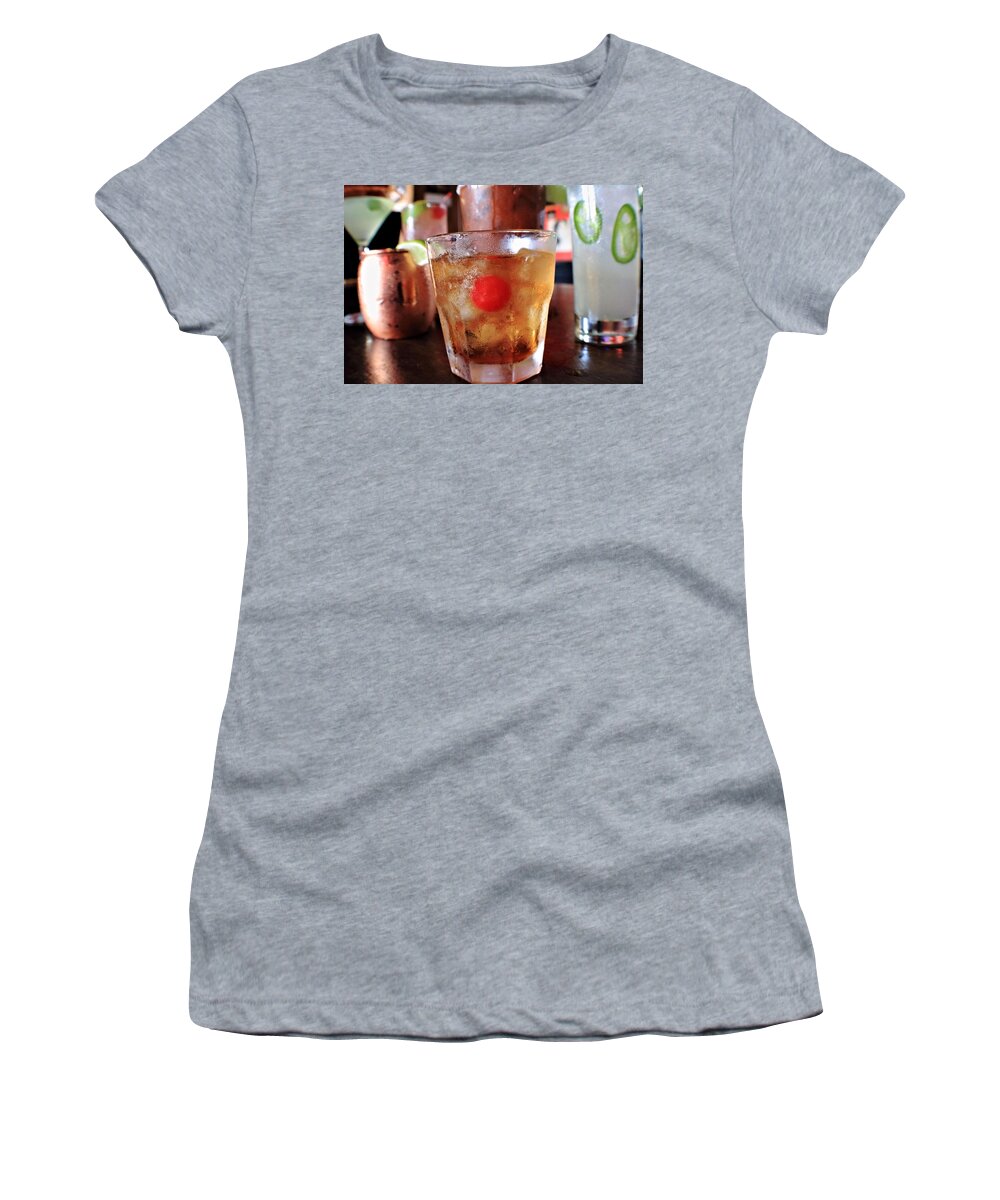 Canon Eos Women's T-Shirt featuring the photograph Gang's All Here IV by Laurette Escobar