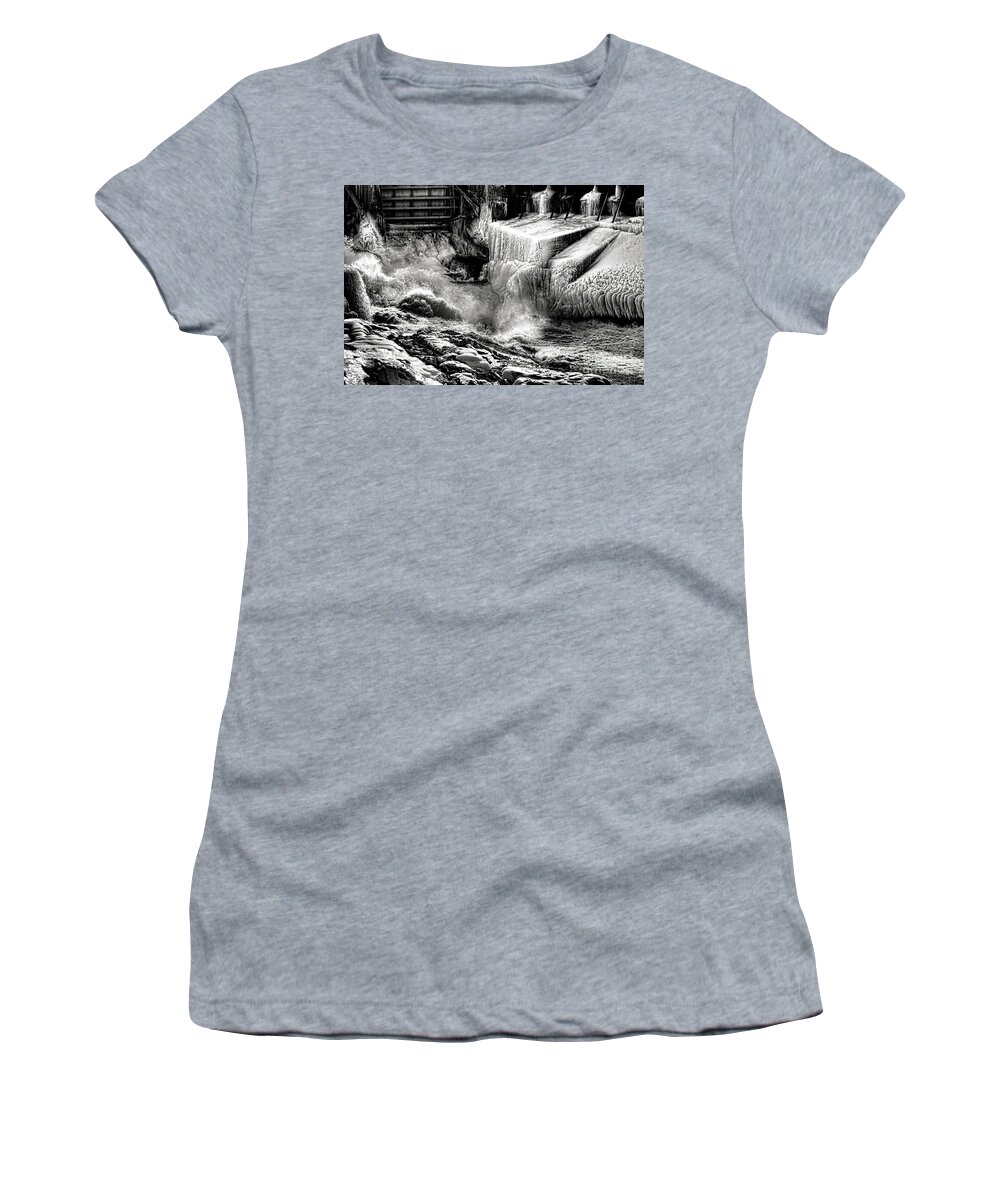 Ice Women's T-Shirt featuring the photograph Gate of Frozen Hell by Olivier Le Queinec