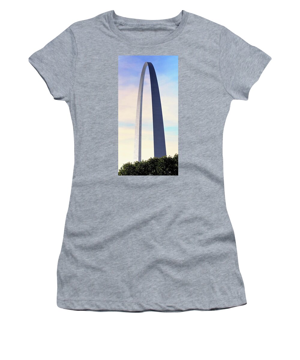 Garteway Arch Women's T-Shirt featuring the photograph Gateway Arch - St Louis by Harold Rau