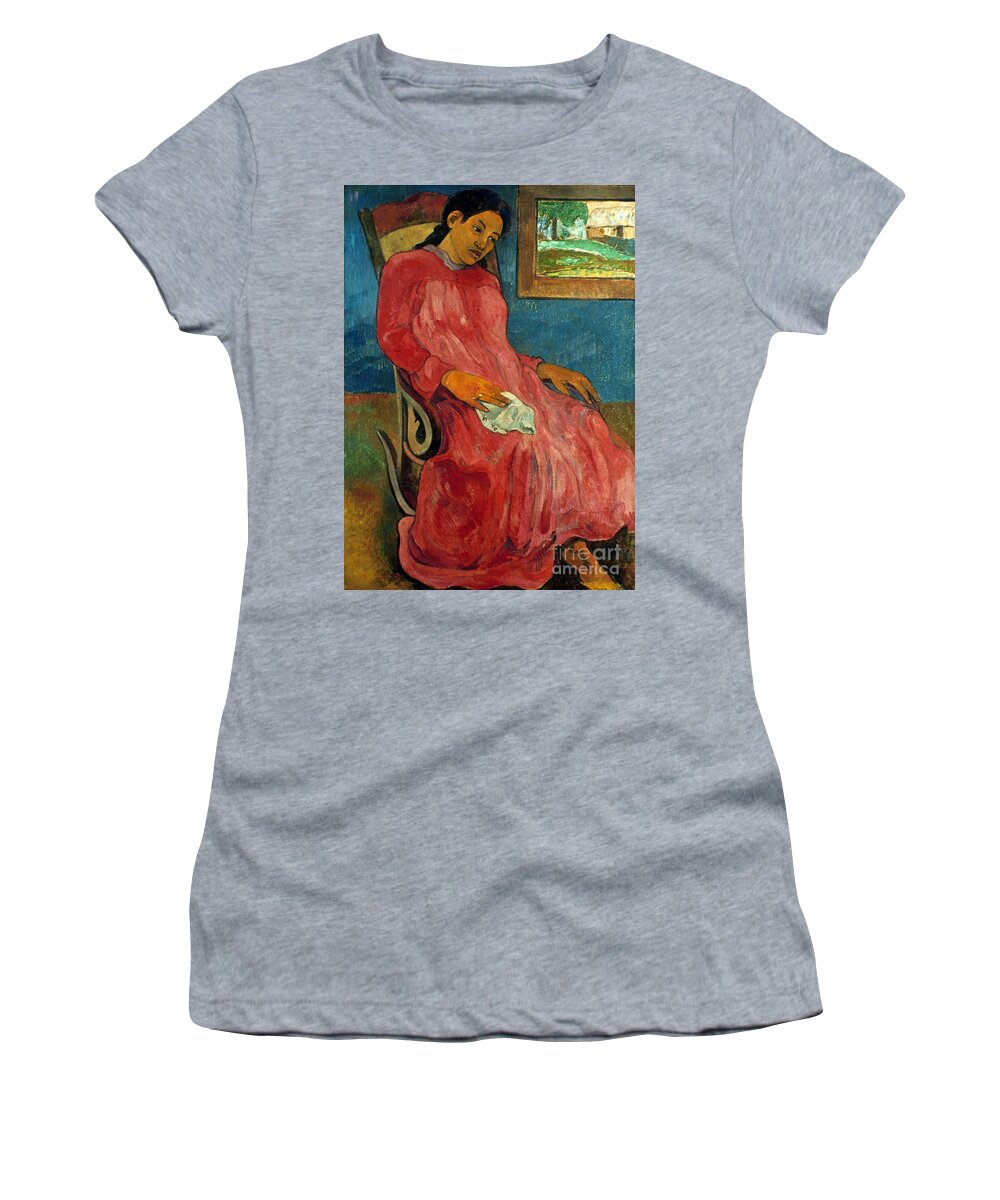 1891 Women's T-Shirt featuring the photograph Gauguin: Reverie, 1891 by Granger