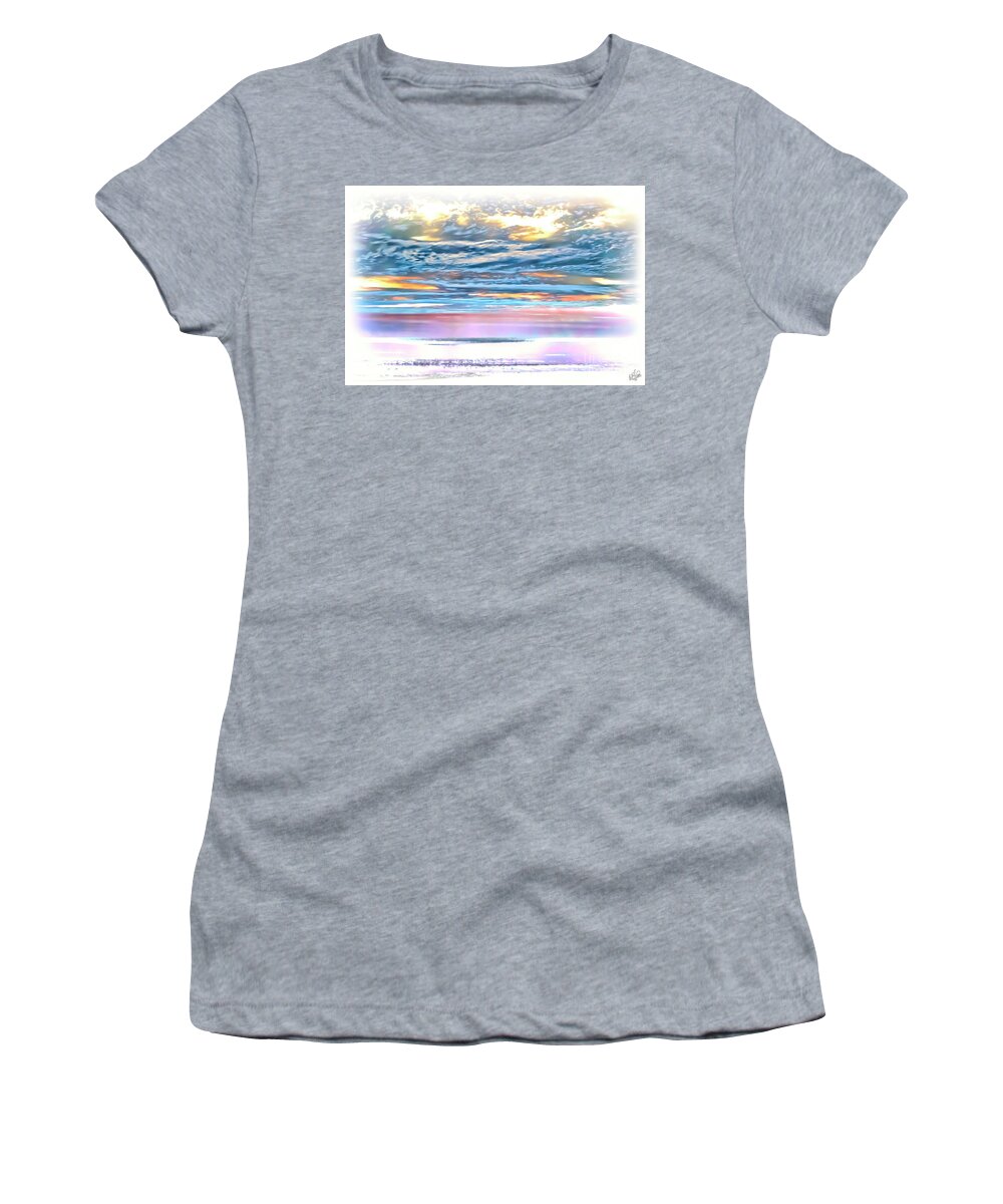  Women's T-Shirt featuring the photograph Gauzy Sunset by Walt Foegelle