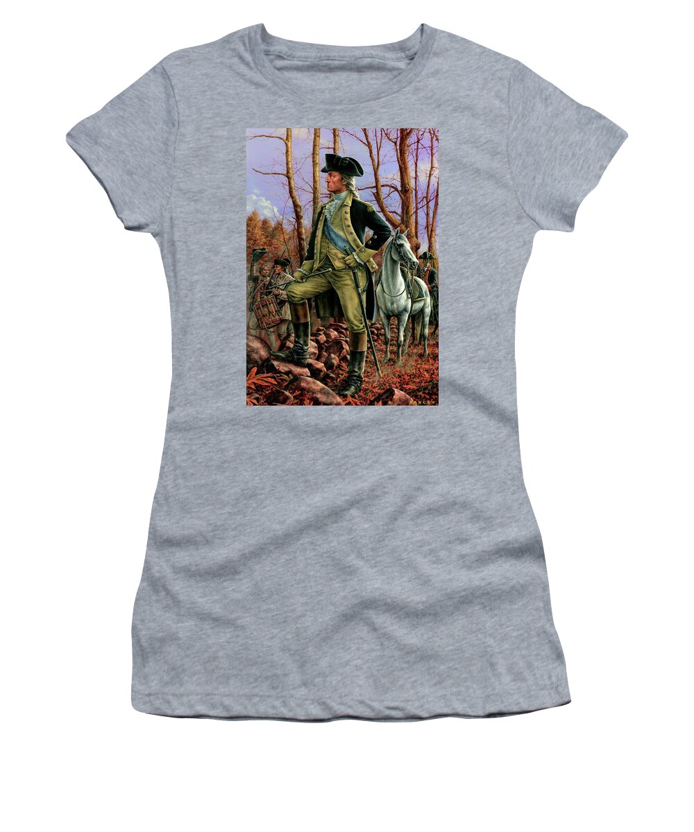 George Washington Women's T-Shirt featuring the painting General George Washington by Dan Nance