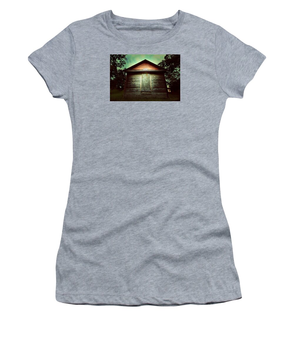 Landscape Women's T-Shirt featuring the photograph Genoa Schoolhouse by Brian Gustafson