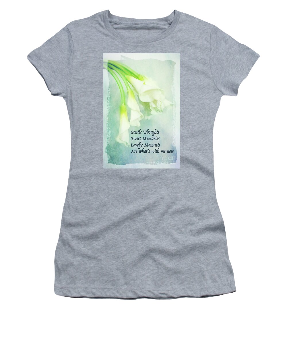 Calla Women's T-Shirt featuring the photograph Gentle Thoughts by Marilyn Cornwell