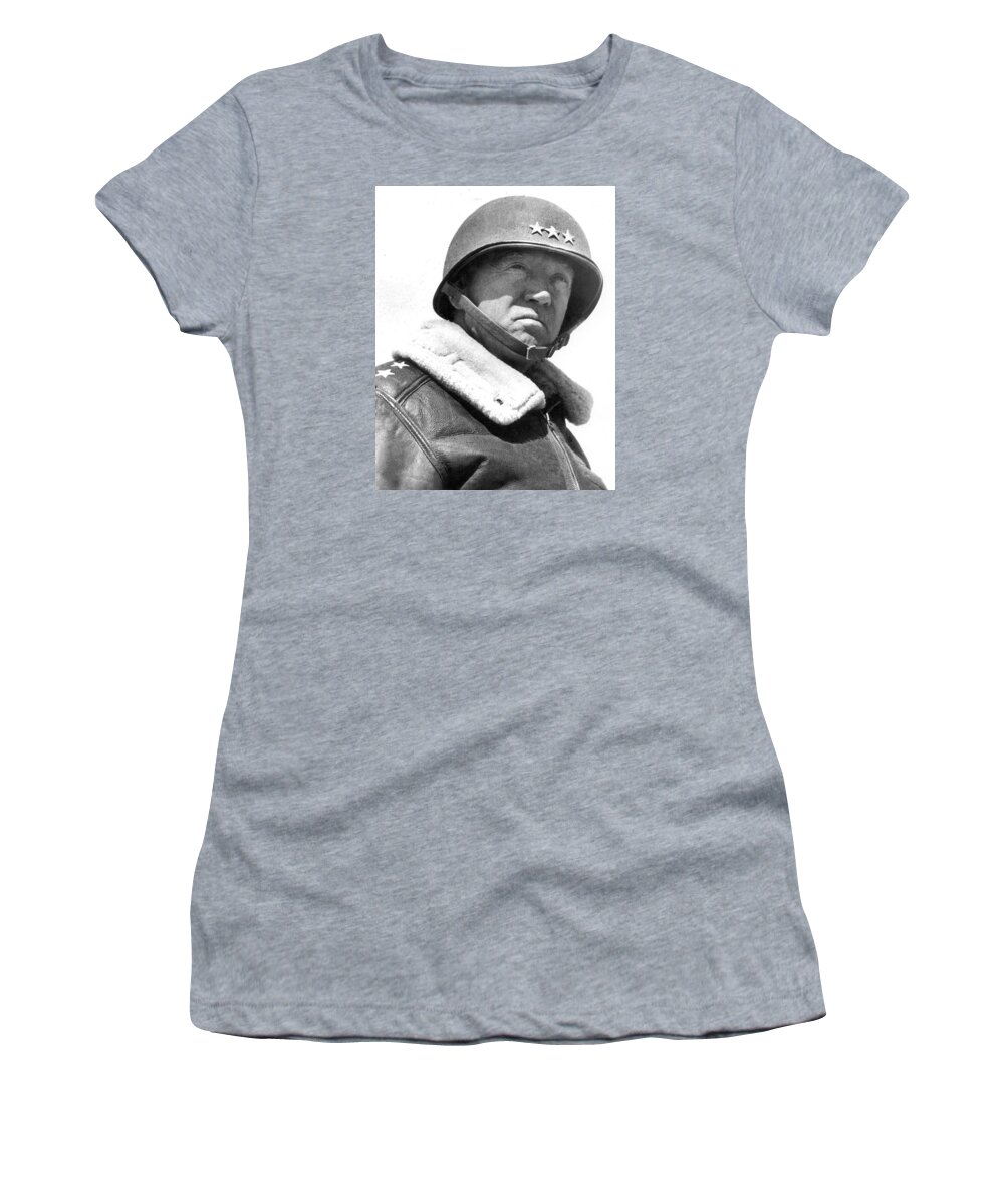 George S. Patton Unknown Date Women's T-Shirt featuring the photograph George S. Patton unknown date by David Lee Guss