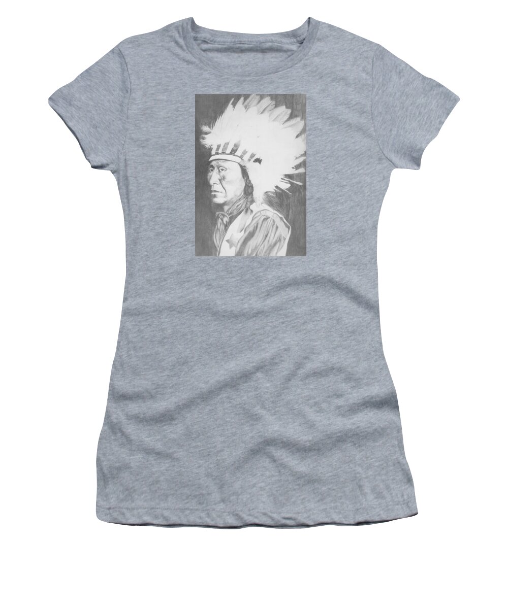 Geronimo Women's T-Shirt featuring the drawing Geronimo by Brian Kinney