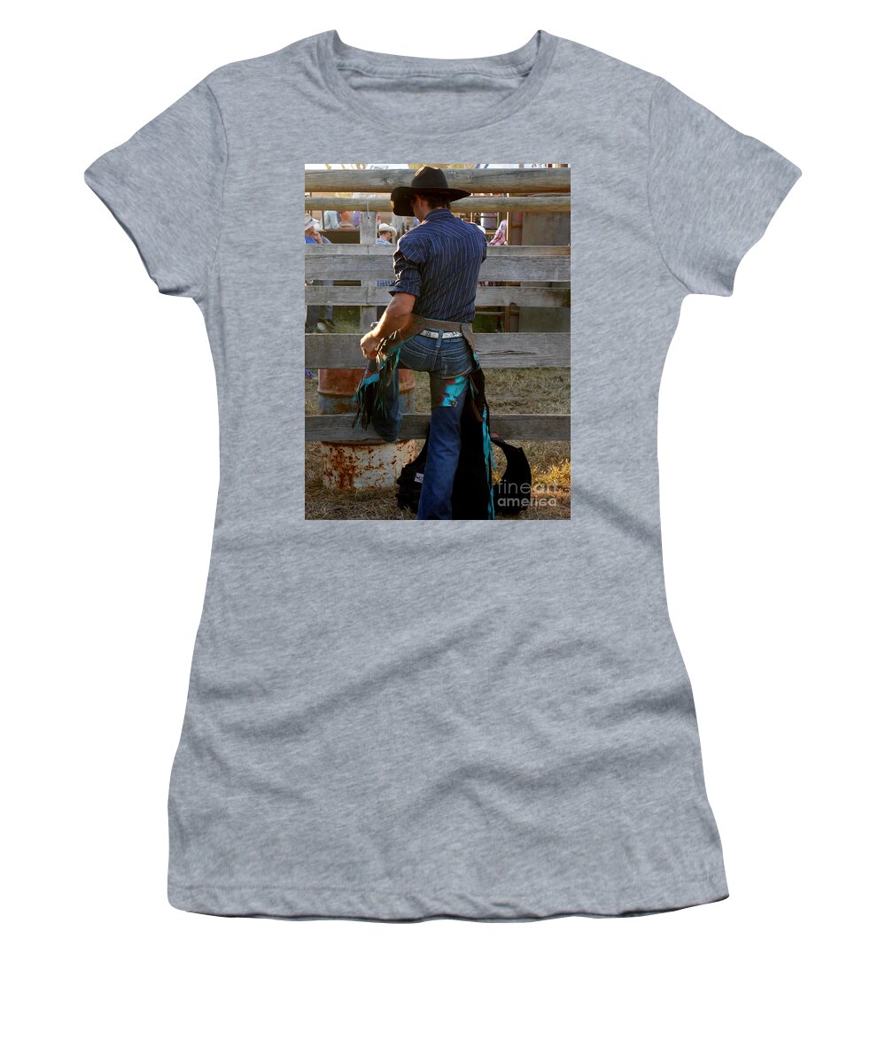 Rodeo Women's T-Shirt featuring the photograph Getting Ready by Lexa Harpell