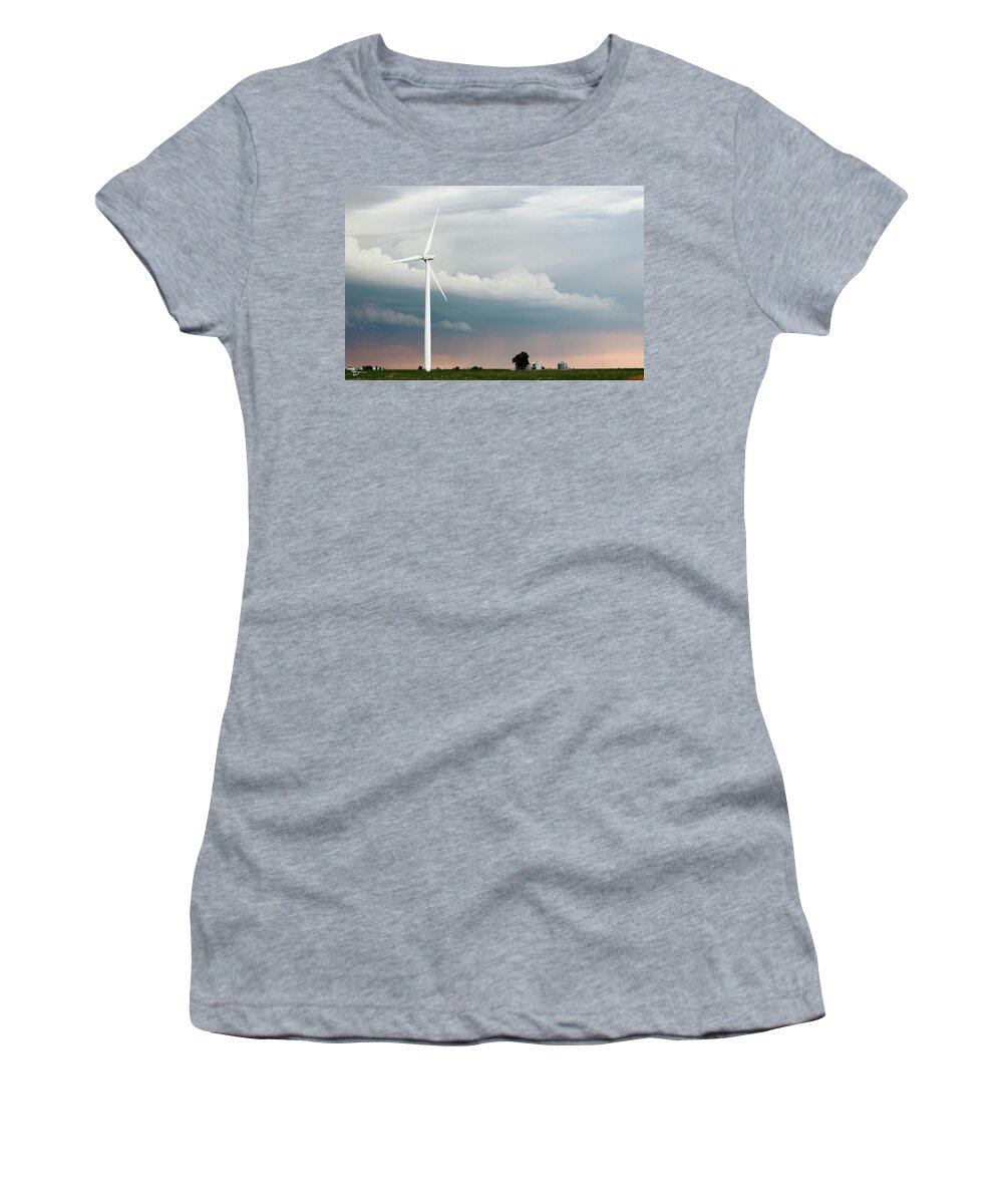 Storm Women's T-Shirt featuring the photograph Giant in the Sky by Mary Anne Delgado