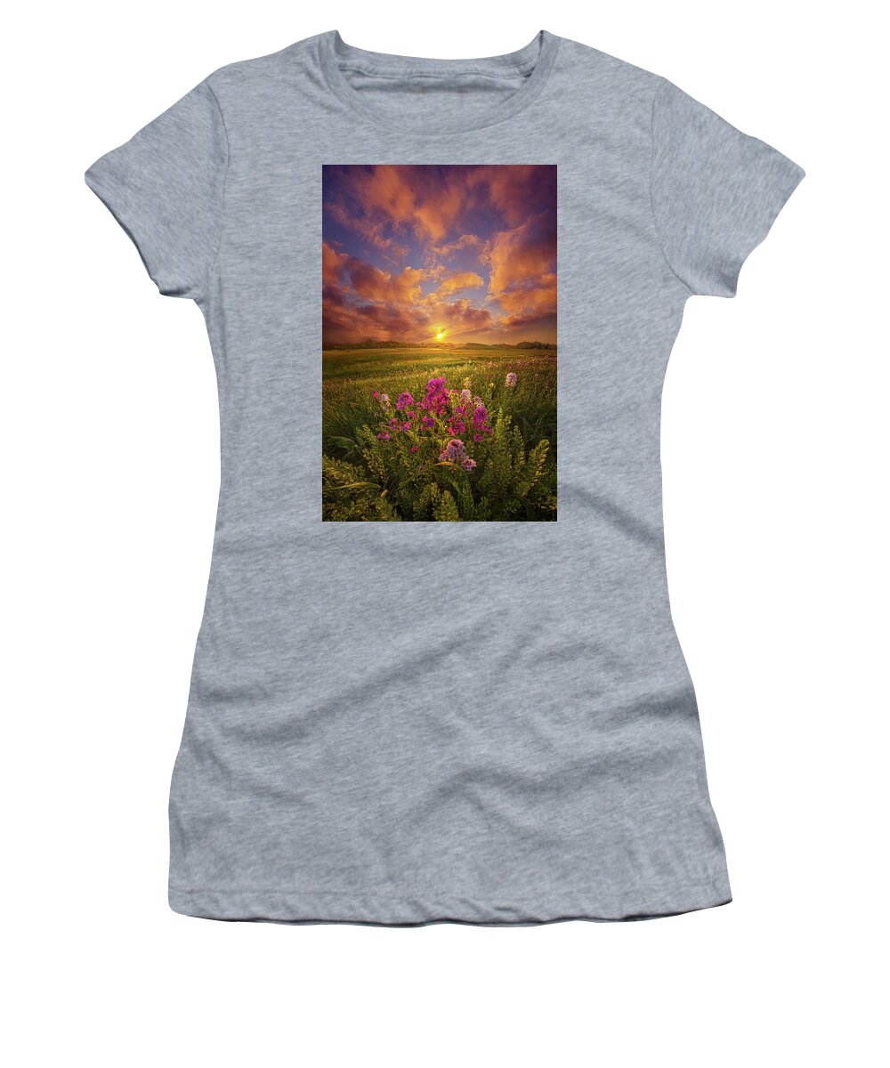 Travel Women's T-Shirt featuring the photograph Giving A Voice To The Dawn by Phil Koch