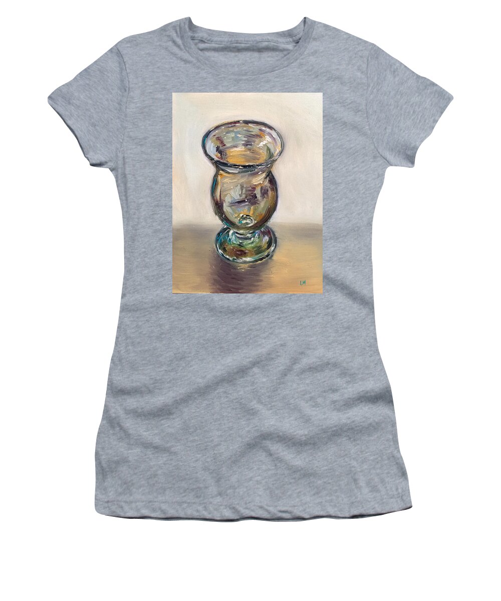 Oil Women's T-Shirt featuring the painting Glass Goblet by Linda Merchant