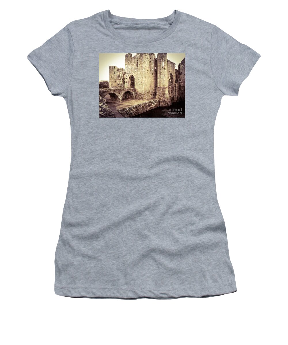 Raglan Castle Women's T-Shirt featuring the photograph Glorious Raglan Castle by Denise Railey