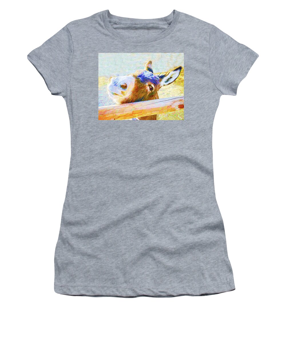 Donkey Women's T-Shirt featuring the photograph Go Jack by Jennifer Grossnickle