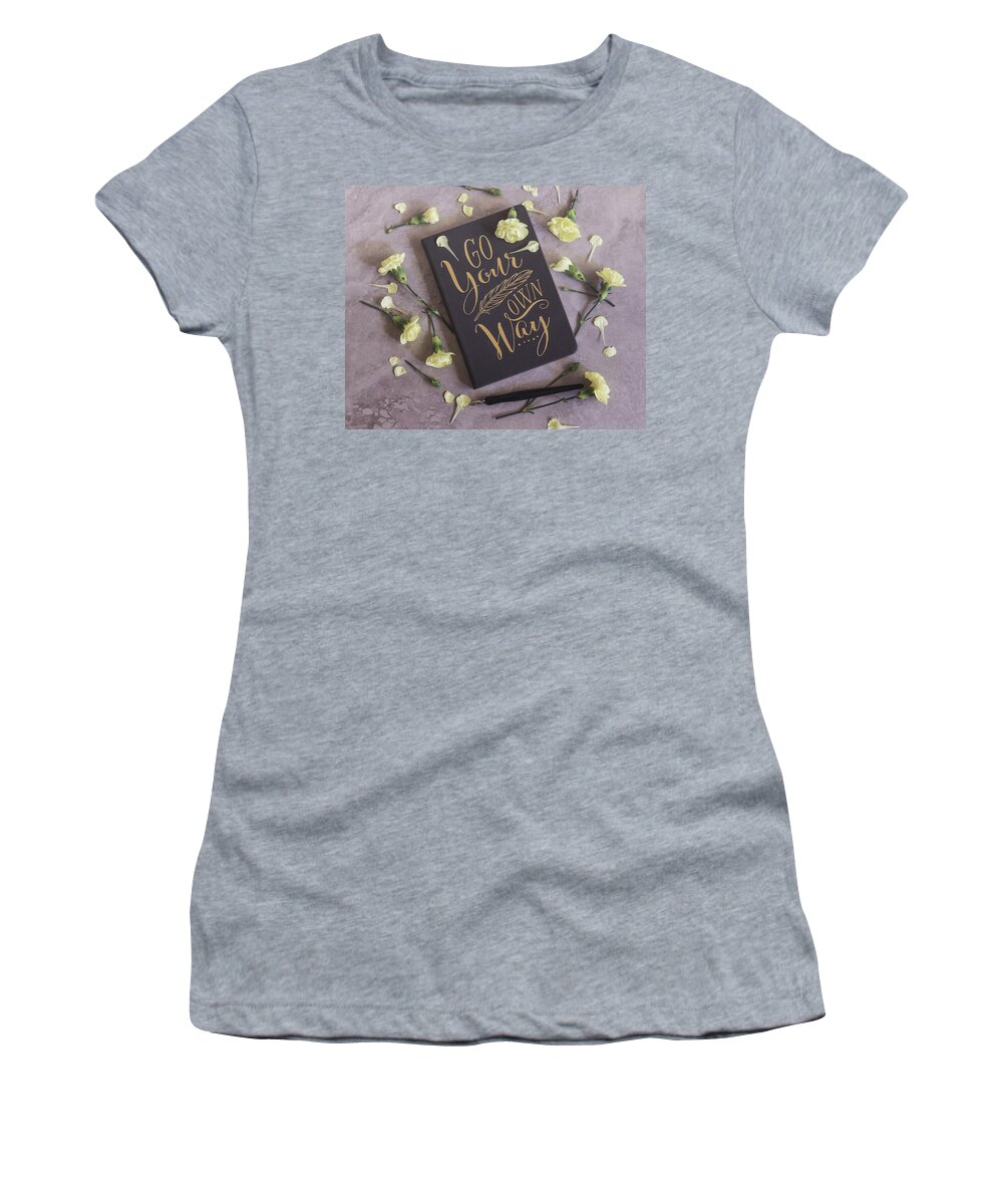Journal Women's T-Shirt featuring the photograph Go Your Own Way by Kim Hojnacki