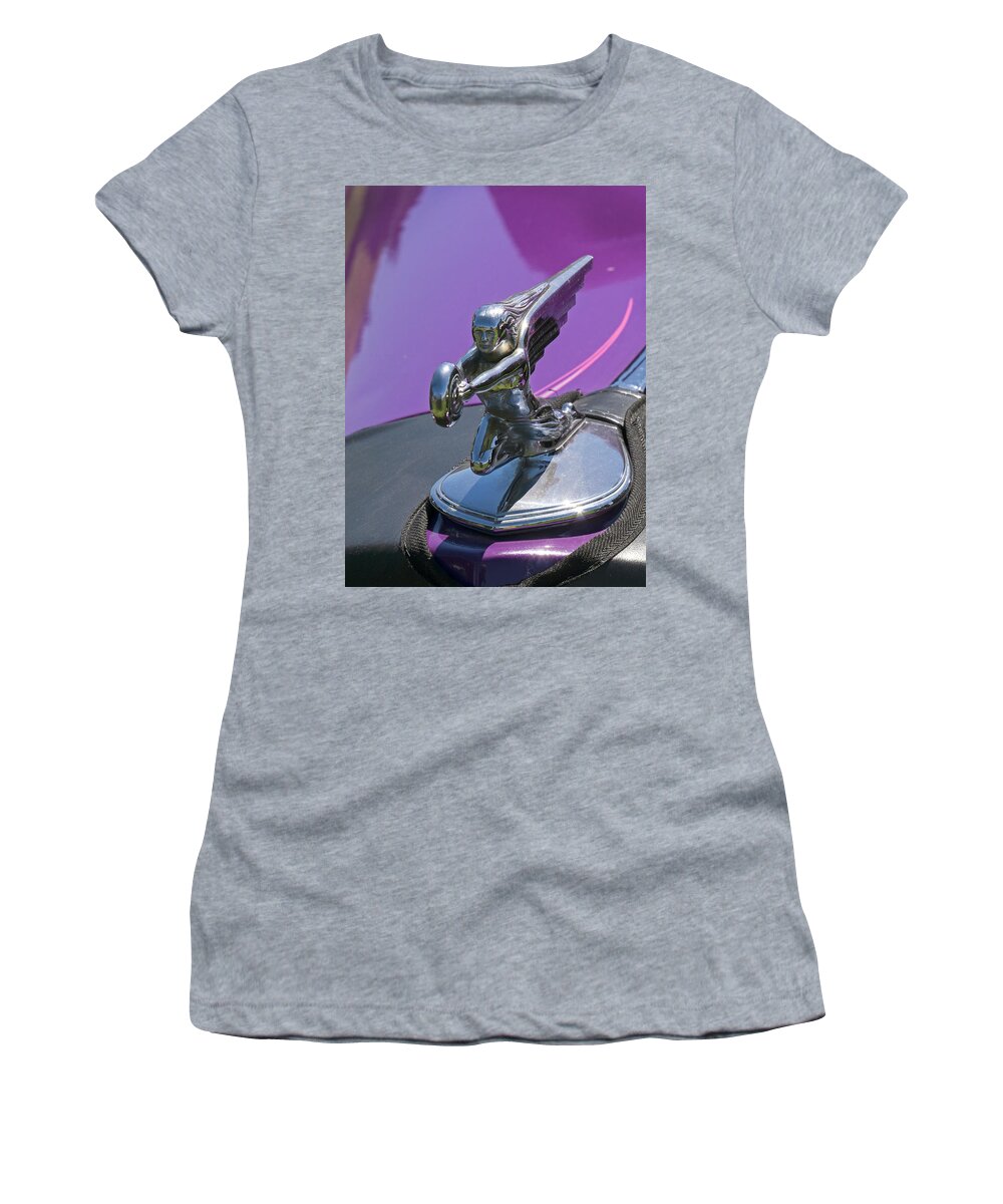 Goddess Of Speed Women's T-Shirt featuring the photograph Goddess of Speed - 365-120 by Inge Riis McDonald