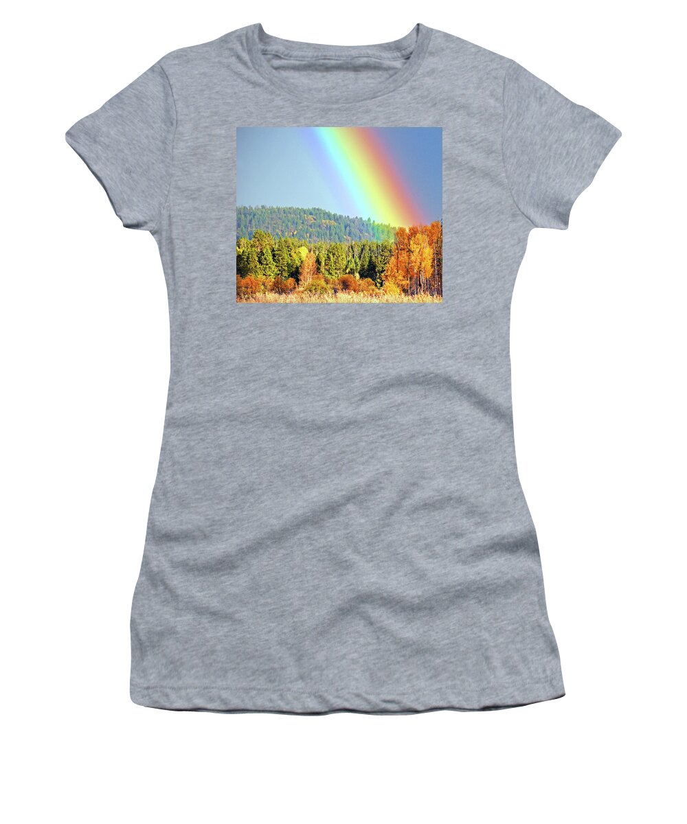 Gold Women's T-Shirt featuring the photograph Gold At the End of the Rainbow by Ted Keller