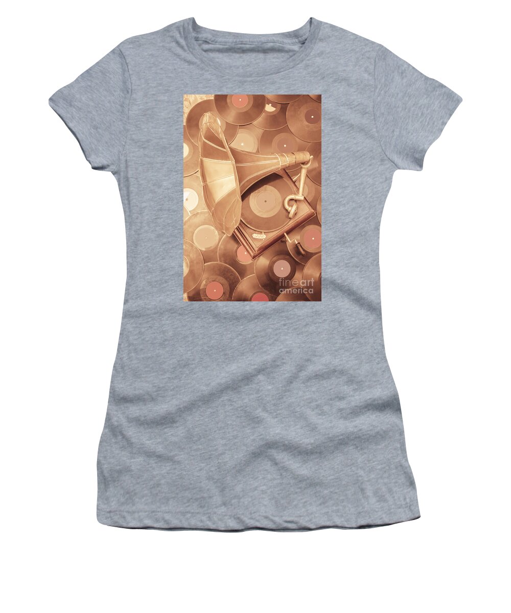 Retro Women's T-Shirt featuring the photograph Golden age of sound by Jorgo Photography