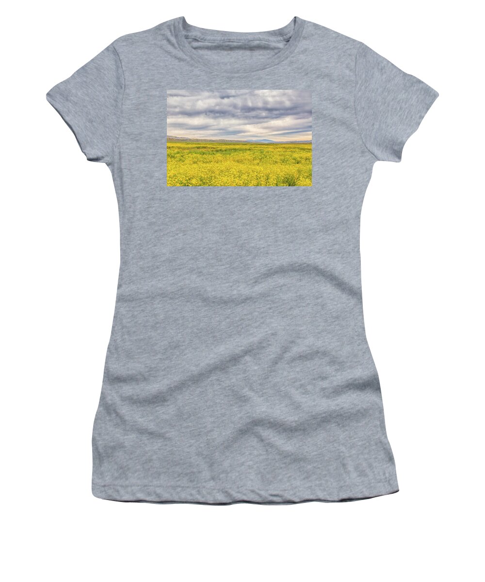 California Women's T-Shirt featuring the photograph Golden Field and Clouds by Marc Crumpler