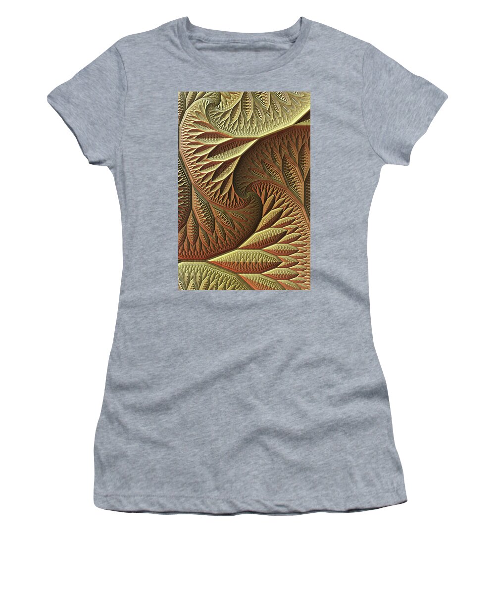 Gold Women's T-Shirt featuring the digital art Golden by Lyle Hatch