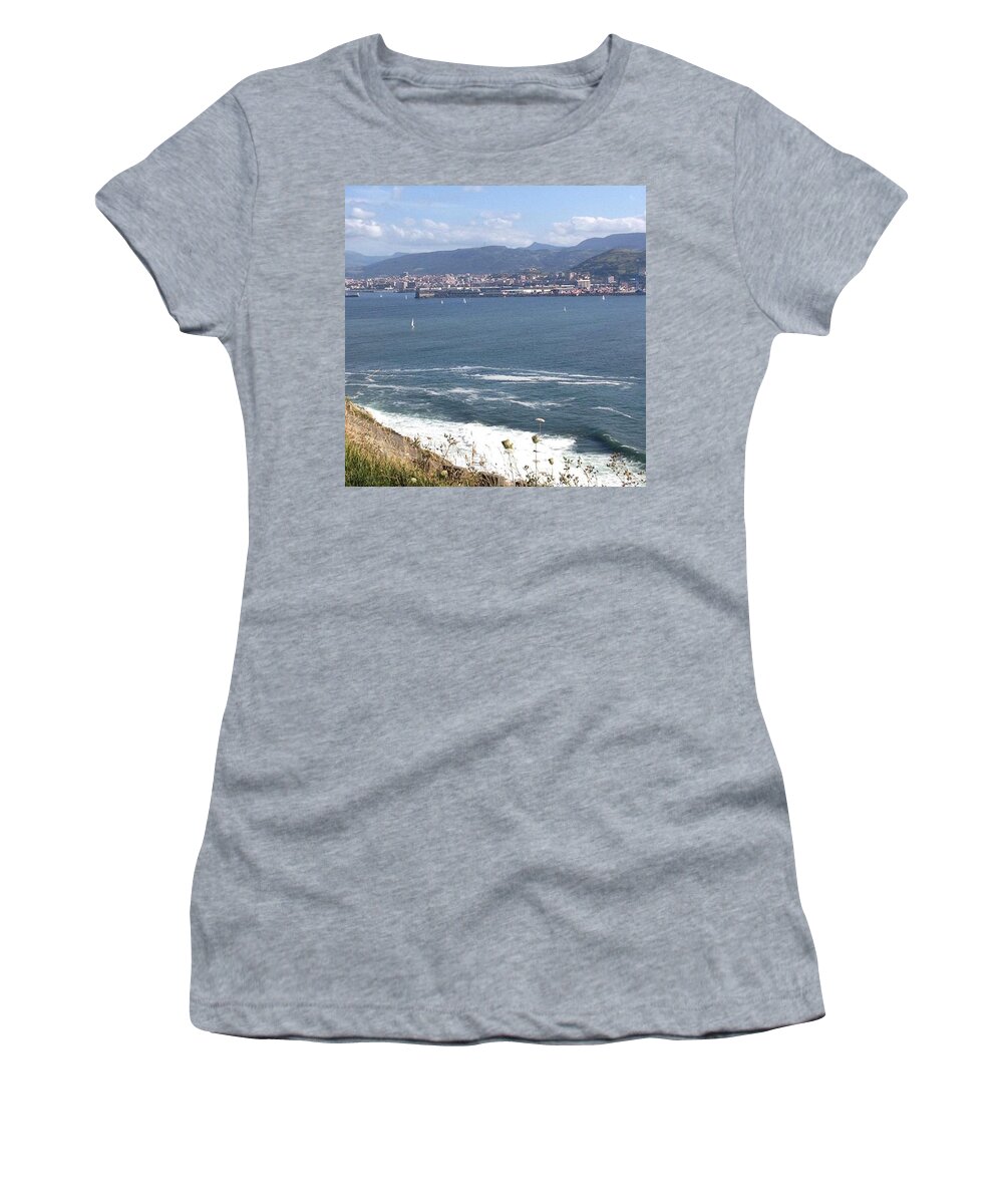 Summer Women's T-Shirt featuring the photograph Gorgeous Day For A Walk Along The Coast by Charlotte Cooper