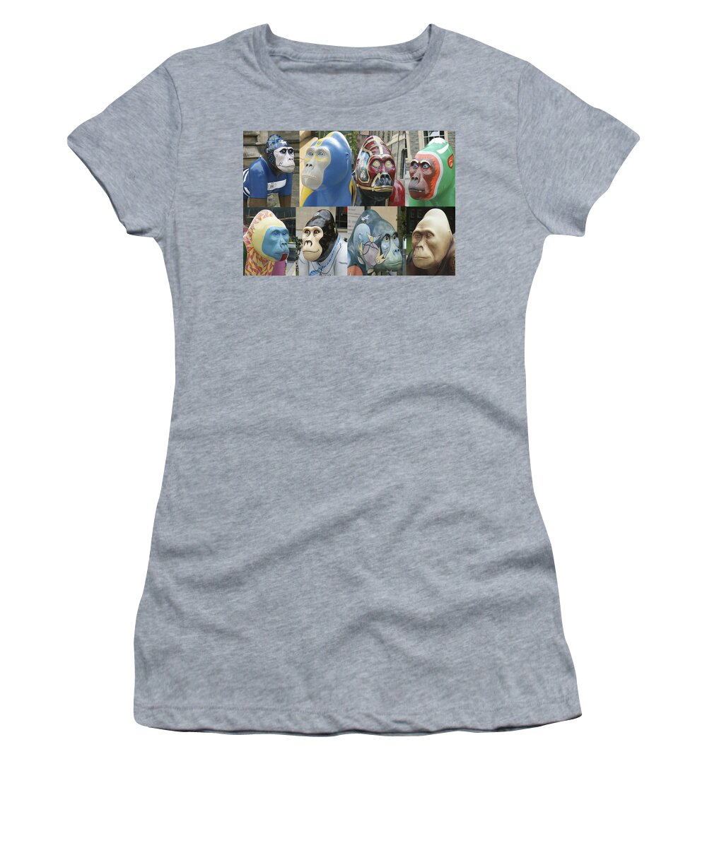 Gorilla Women's T-Shirt featuring the photograph Gorillas In The Street by David Birchall