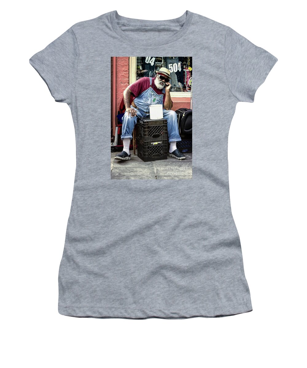 Man Women's T-Shirt featuring the photograph Grandpa Elliott - NOLA by Kathleen K Parker