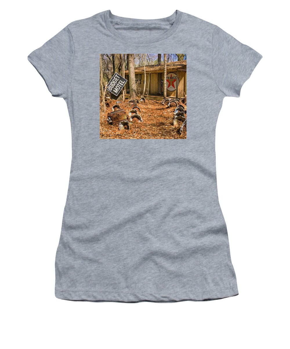Motel Women's T-Shirt featuring the photograph Great Rates by Dennis Dugan