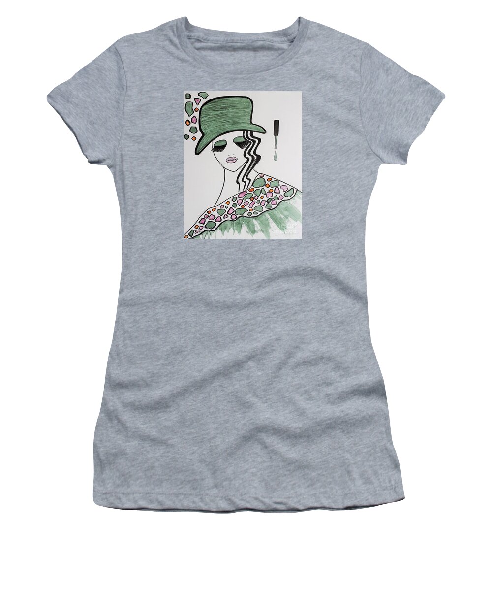 Hat Women's T-Shirt featuring the photograph Green Hat by Jasna Gopic