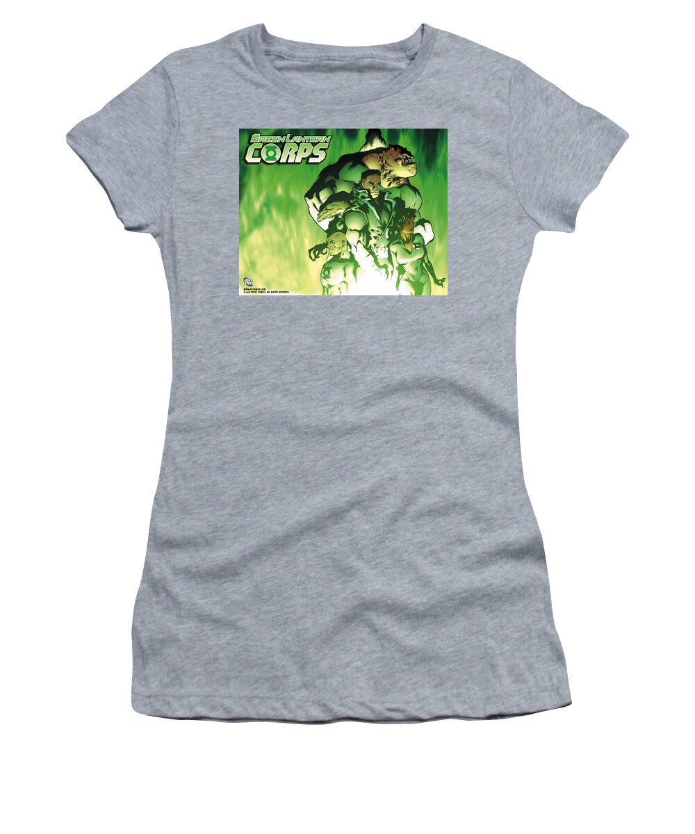 Green Lantern Corps Women's T-Shirt featuring the digital art Green Lantern Corps by Maye Loeser