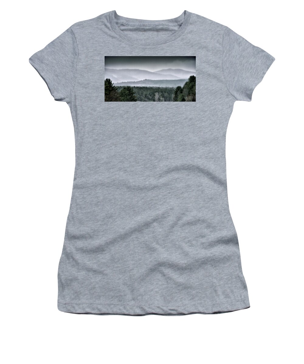 Green Mountains Vermont Women's T-Shirt featuring the photograph Green Mountain National Forest - Vermont by Brendan Reals