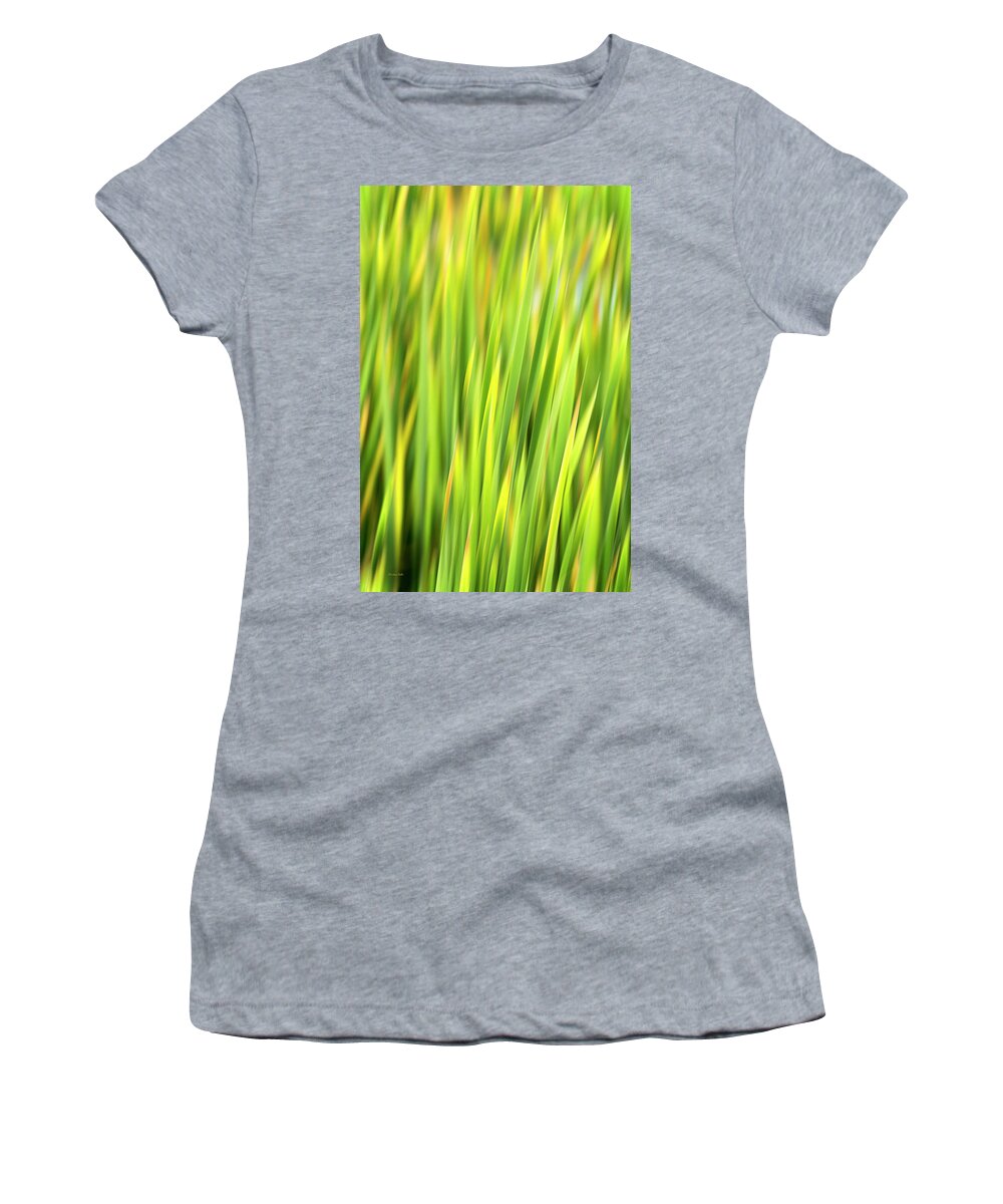 Green Abstract Women's T-Shirt featuring the photograph Green Nature Abstract by Christina Rollo