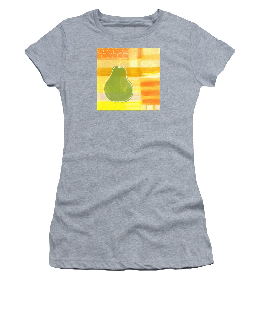 Pear Women's T-Shirt featuring the painting Green Pear- Art by Linda Woods by Linda Woods