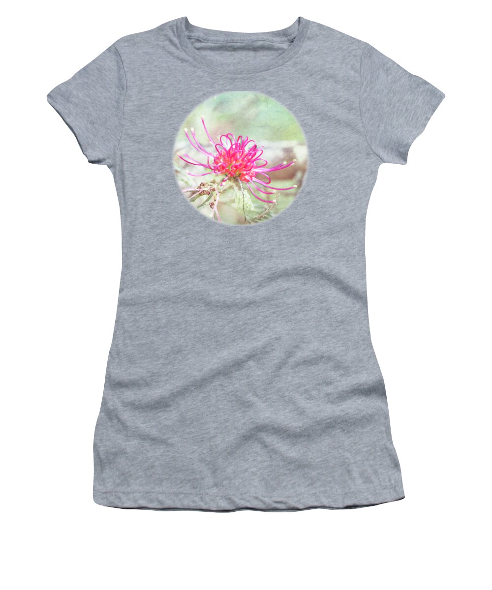 Flowers Pink Women's T-Shirt featuring the photograph Grevillea by Linda Lees