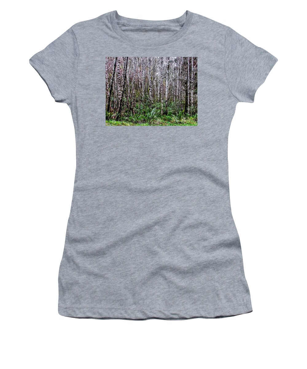 Forest Women's T-Shirt featuring the photograph Grey Dreams by Marilyn Diaz