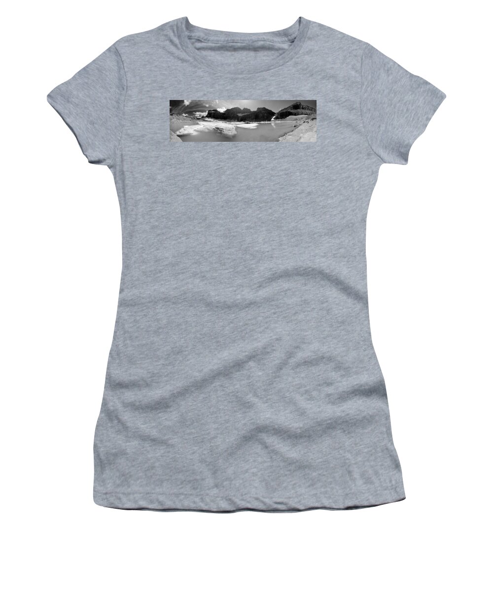 Glacier National Park Women's T-Shirt featuring the photograph Grinnell Glacier Panorama by Sebastian Musial