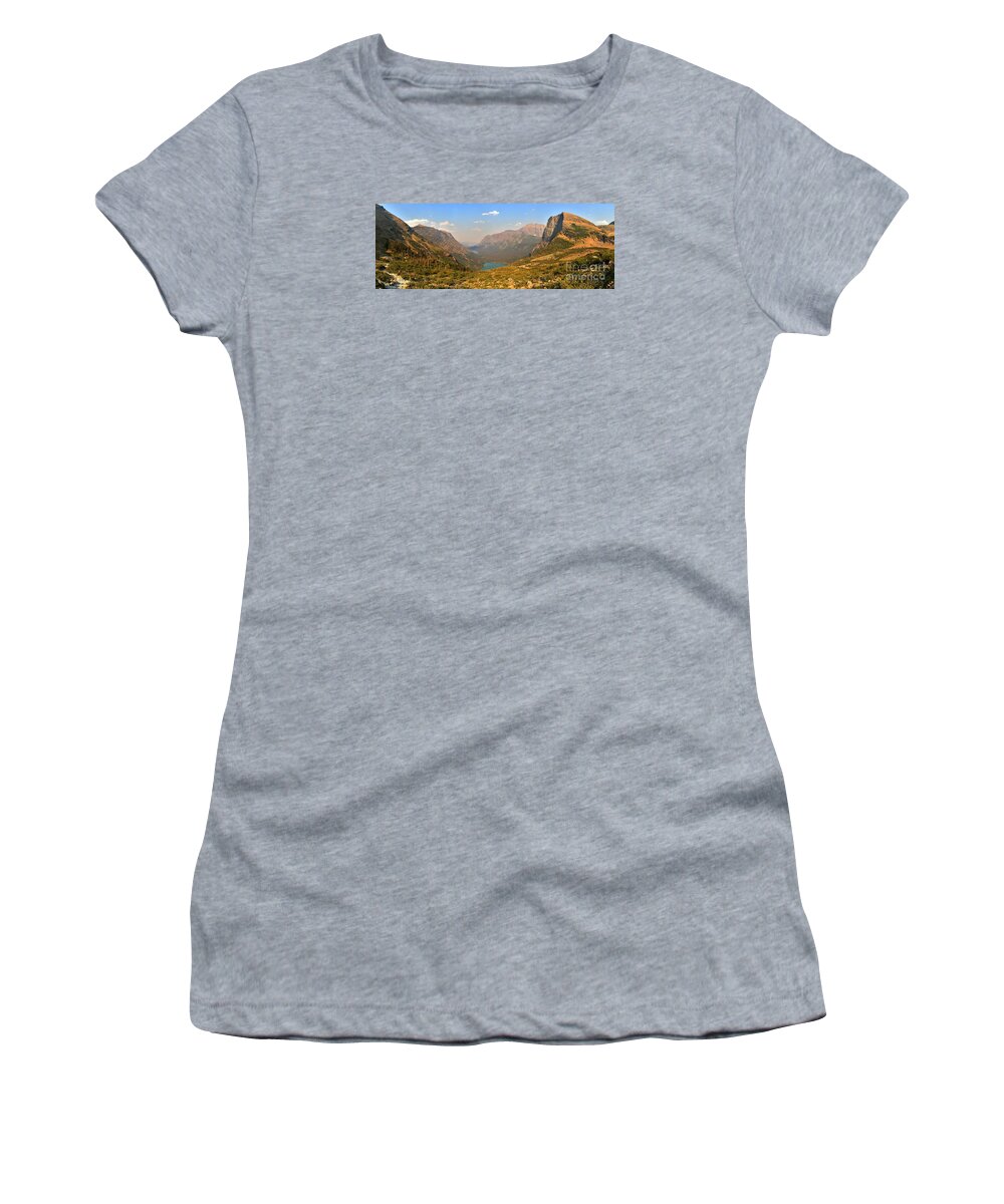 Grinnell Glacier Women's T-Shirt featuring the photograph Grinnell Glacier Trail View by Adam Jewell