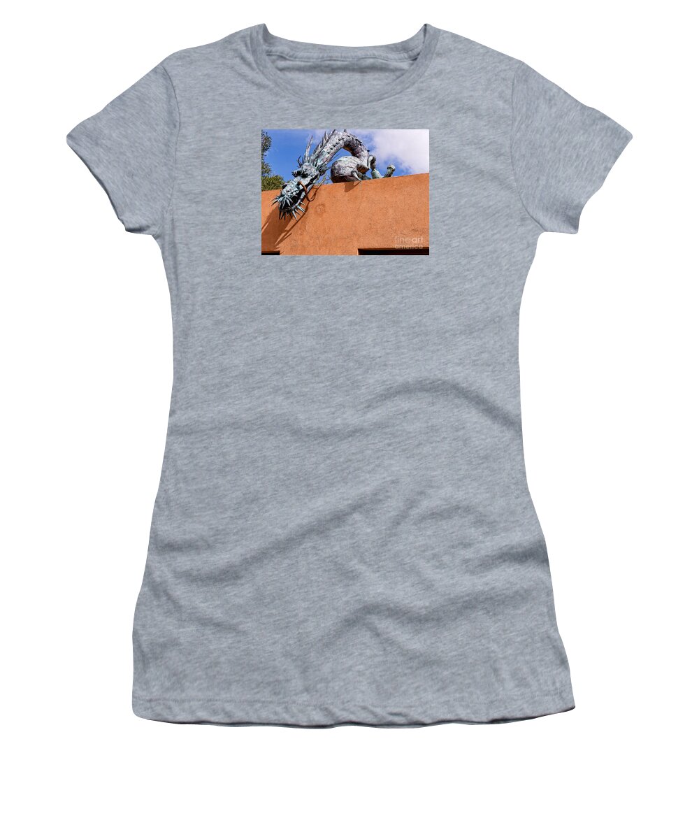 Santa Fe Women's T-Shirt featuring the photograph Santa Fe Guardian Dragon by Brenda Kean