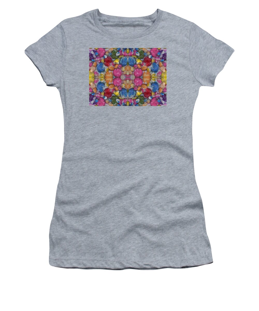Barbara Tristan Women's T-Shirt featuring the digital art Gumballs #0000a_2 by Barbara Tristan