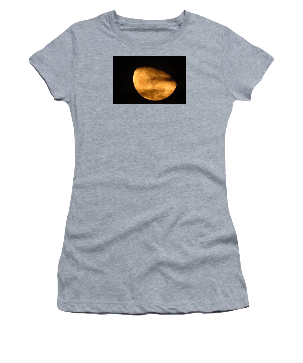 Moon Women's T-Shirt featuring the photograph Halloween Moon by Wanderbird Photographi LLC