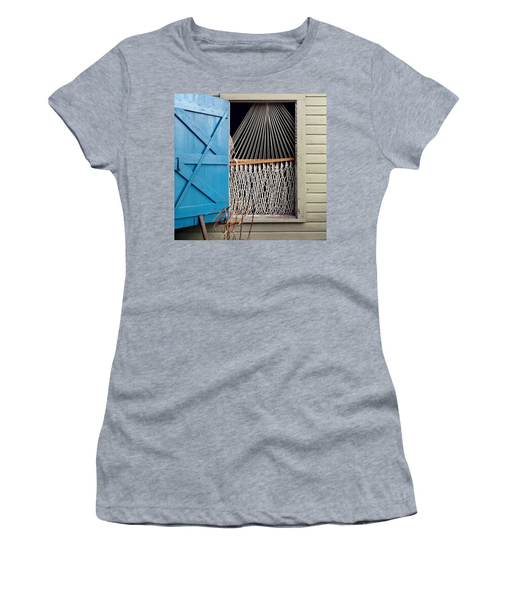 Window Women's T-Shirt featuring the photograph Hammock in Key West Window by Brent L Ander