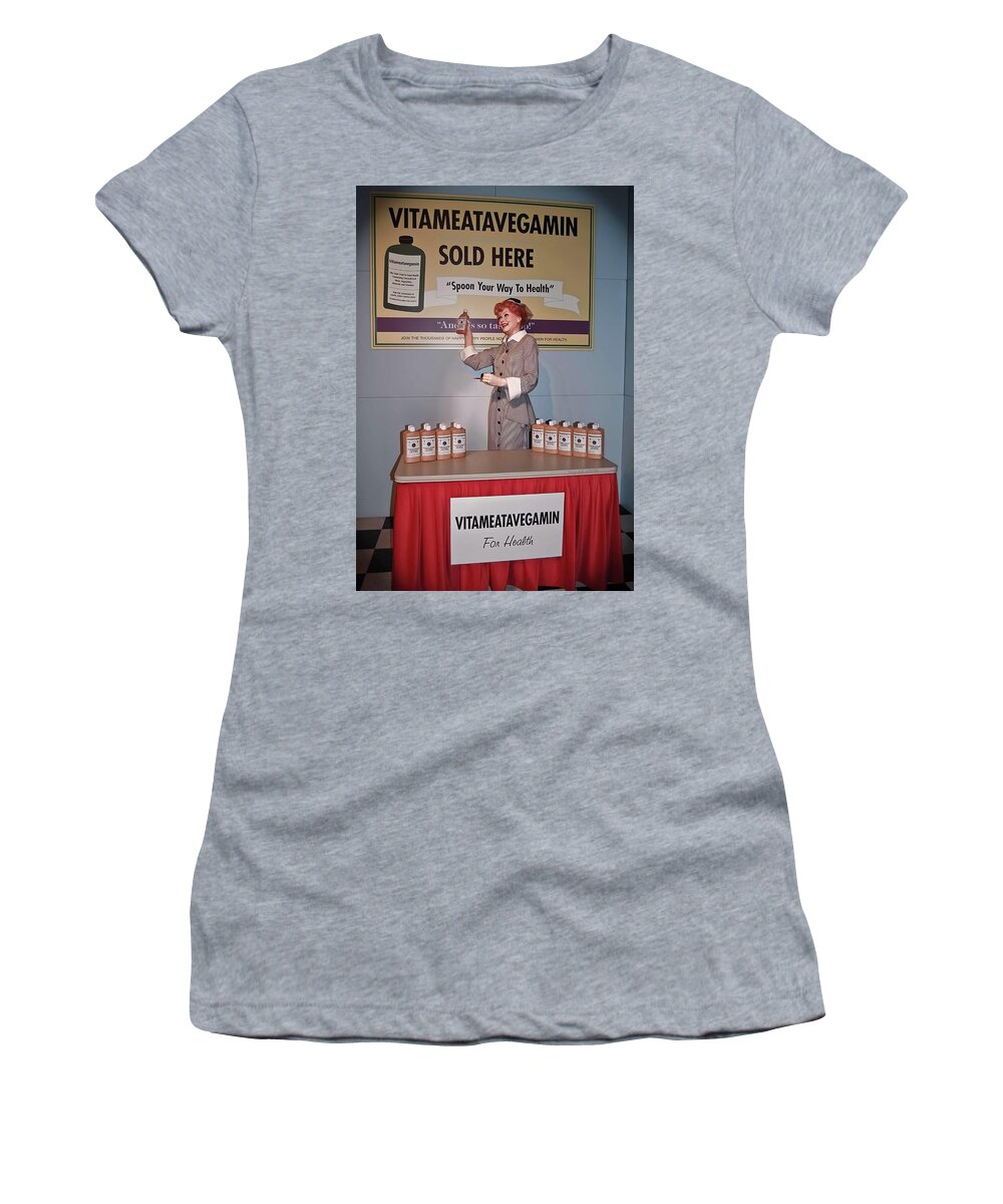 Lucy Women's T-Shirt featuring the photograph Happy 100th Birthday Lucy by DigiArt Diaries by Vicky B Fuller